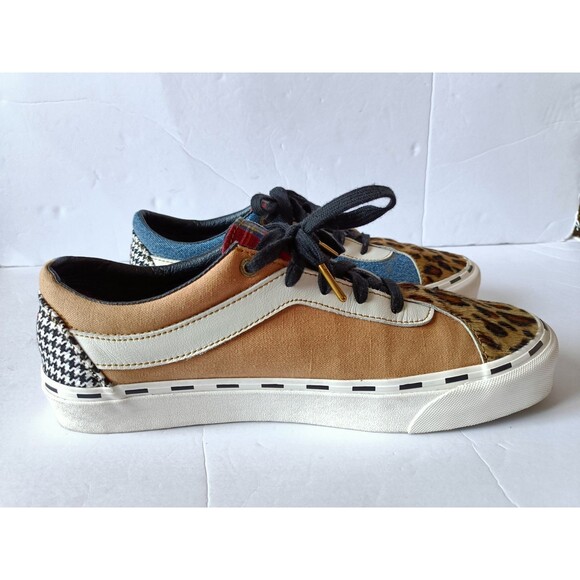 Vans Bold Ni Bender Sneakers Men's 11 Leopard Print Denim Houndstooth Shoes - Picture 7 of 11